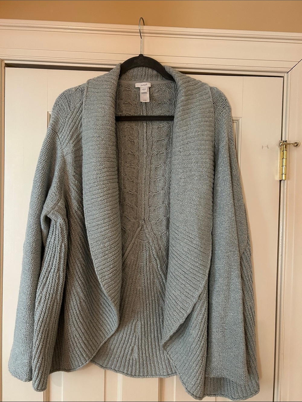 J. Jill Open-Front Shawl Cardigan Sweater - Large